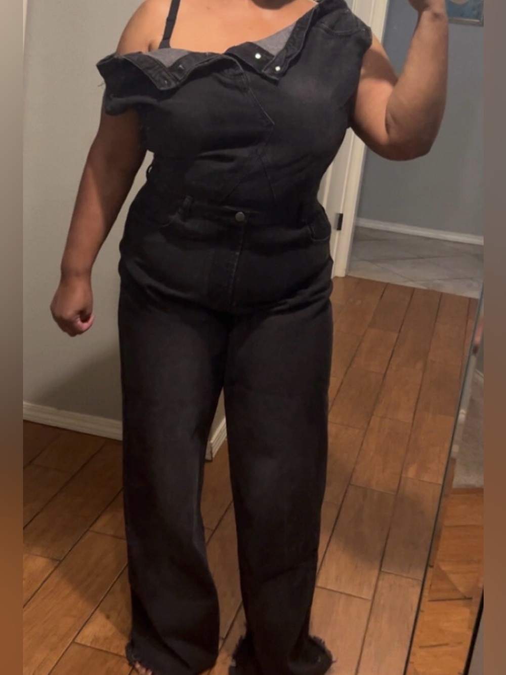 Fashion Nova Black Wide Leg Flare Jeans
